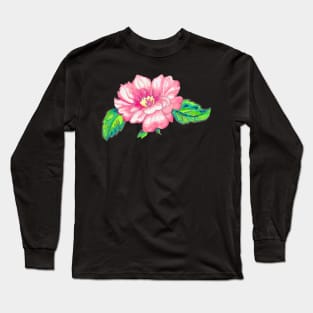 Pink Flower - Marker Illustration Long Sleeve T-Shirt